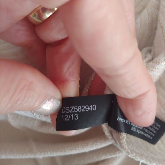 The Limited Women's Tank Top Gold Embroidery Peacock Feathers Size XS - Picture 7 of 7